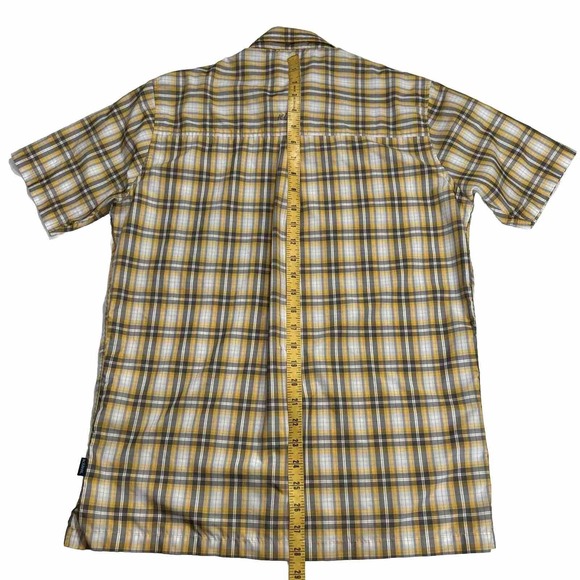 Kuhl Mountain Grown Snap Front Plaid‎ Shirt Sz Small Short Sleeve 100% Poly 🥾 - Picture 9 of 11